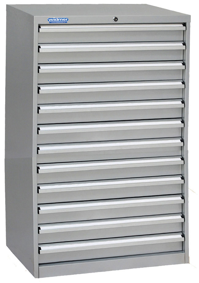 Schubladenschrank 1000x565x653 mm, mit 12 Schubladen, je 100 kg Tragkraft
