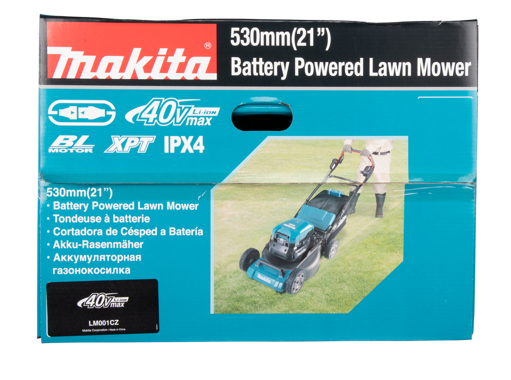 Akku-Rasenmäher 36V mit Verbindungsstecker und Radantrieb 53 cm, Makita LM001CZ