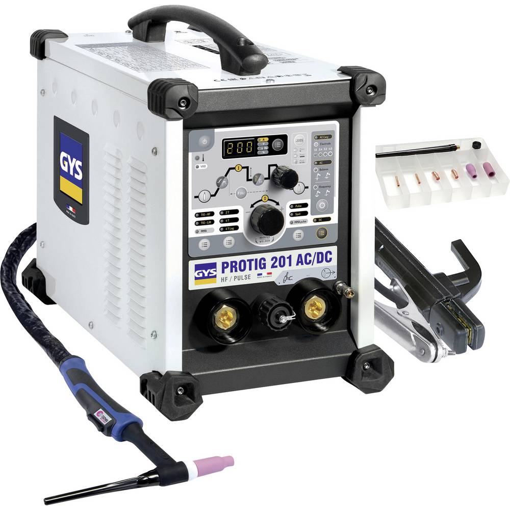 TIG-Schweissgerät, PROTIG 201 AC/DC, 230V, 10 - 200 A, inkl Druckregler TIG-Schweissgerät, PROTIG 201 AC/DC, 230V, 10 - 200 A, inkl Druckregler