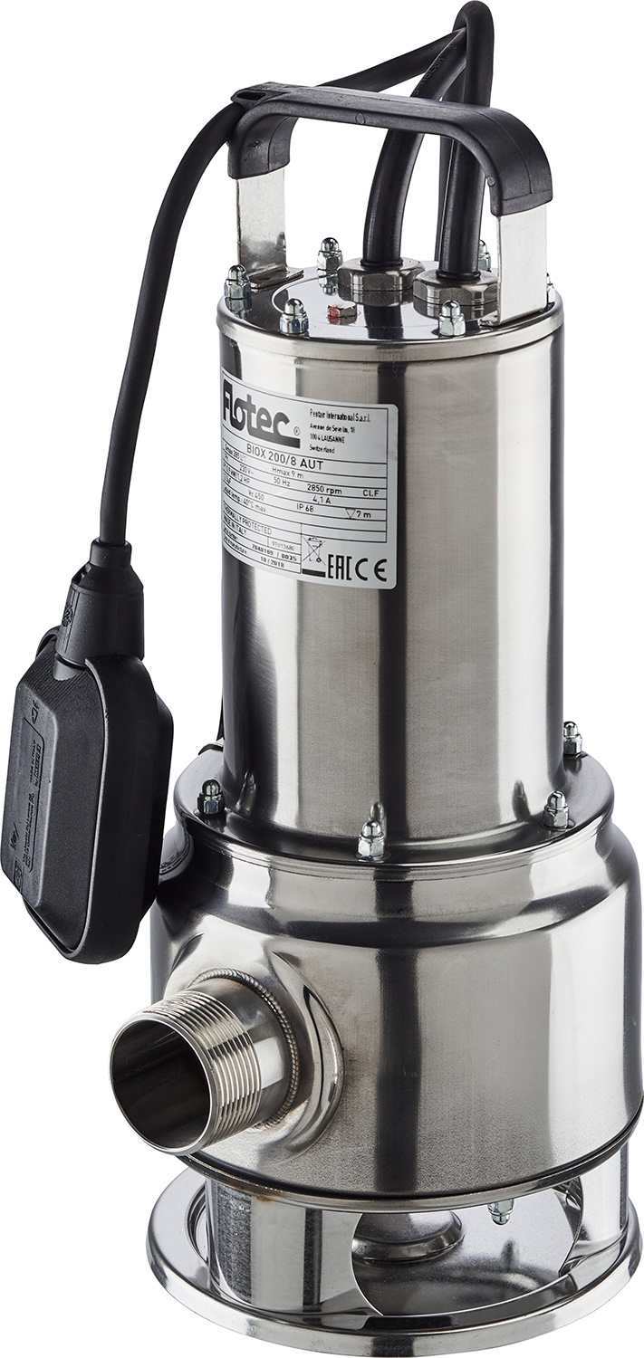 Schmutzwasser-Tauchpumpe BIOX 200/8, mit Schwimmerschalter