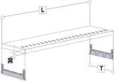Fachbodenteil geschlitzt 1000x200, verzinkt Fachbodenteil geschlitzt 1000x200, verzinkt