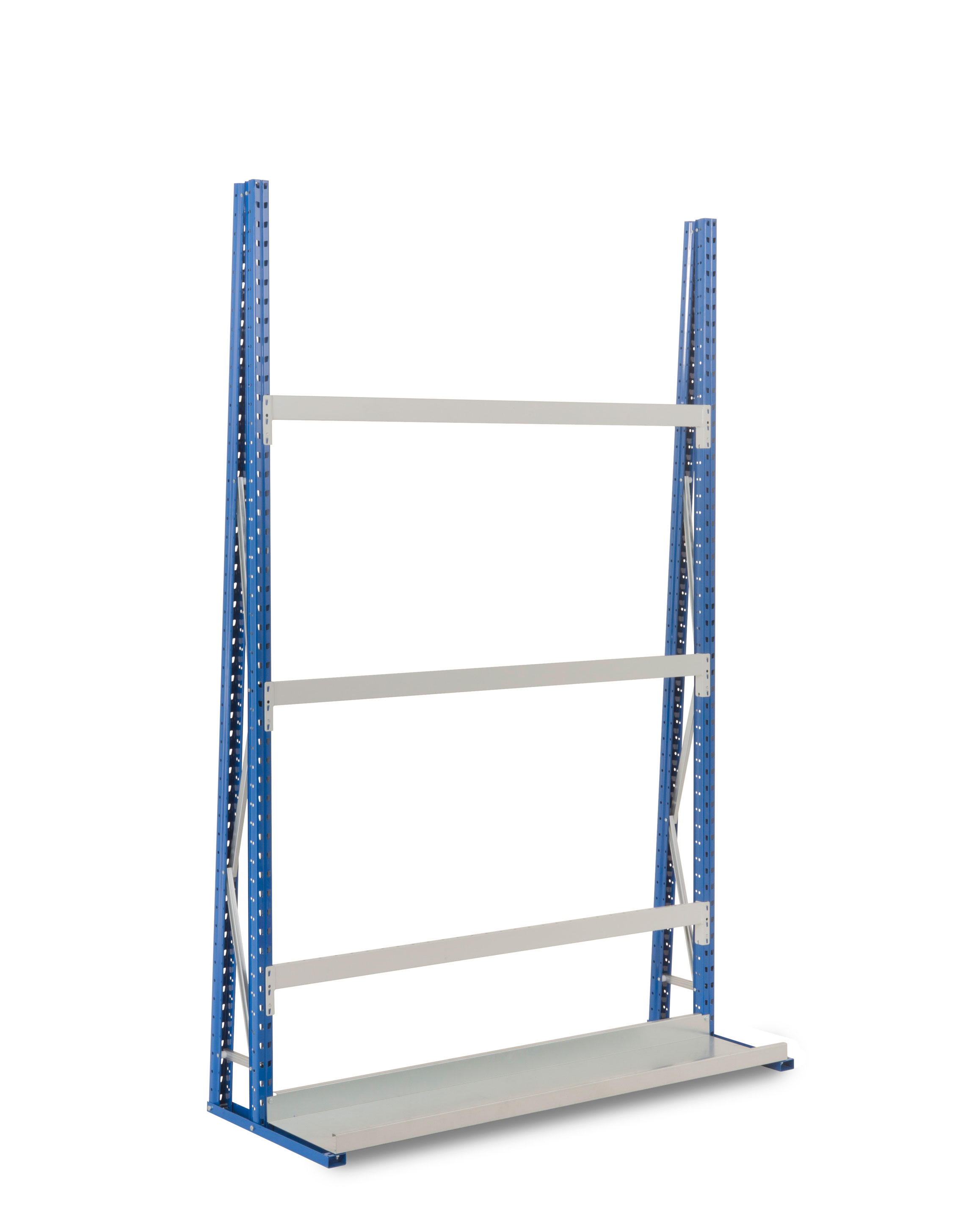 Grundregal VR 1-seitig H2500 x L1500 x T500 mm, mit 3 Trägern und Sockel