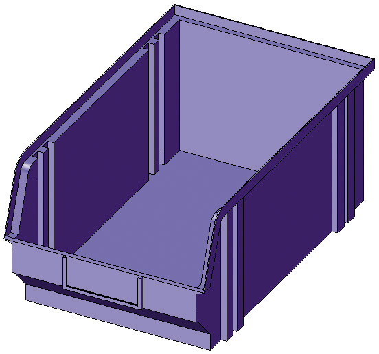 Sichtlagerboxen LK 2 blau, 330 x 210 x 150 mm