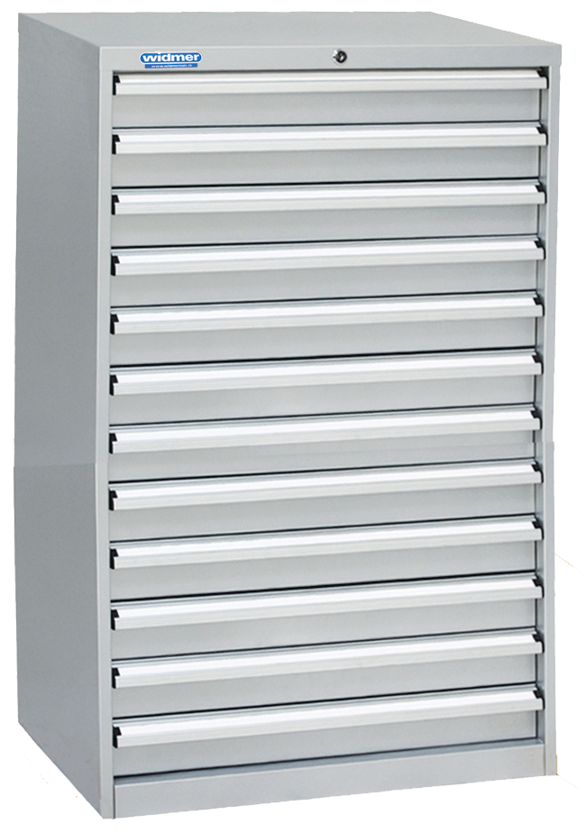 Schubladenschrank 1000x565x653 mm, mit 12 Schubladen, je 100 kg Tragkraft