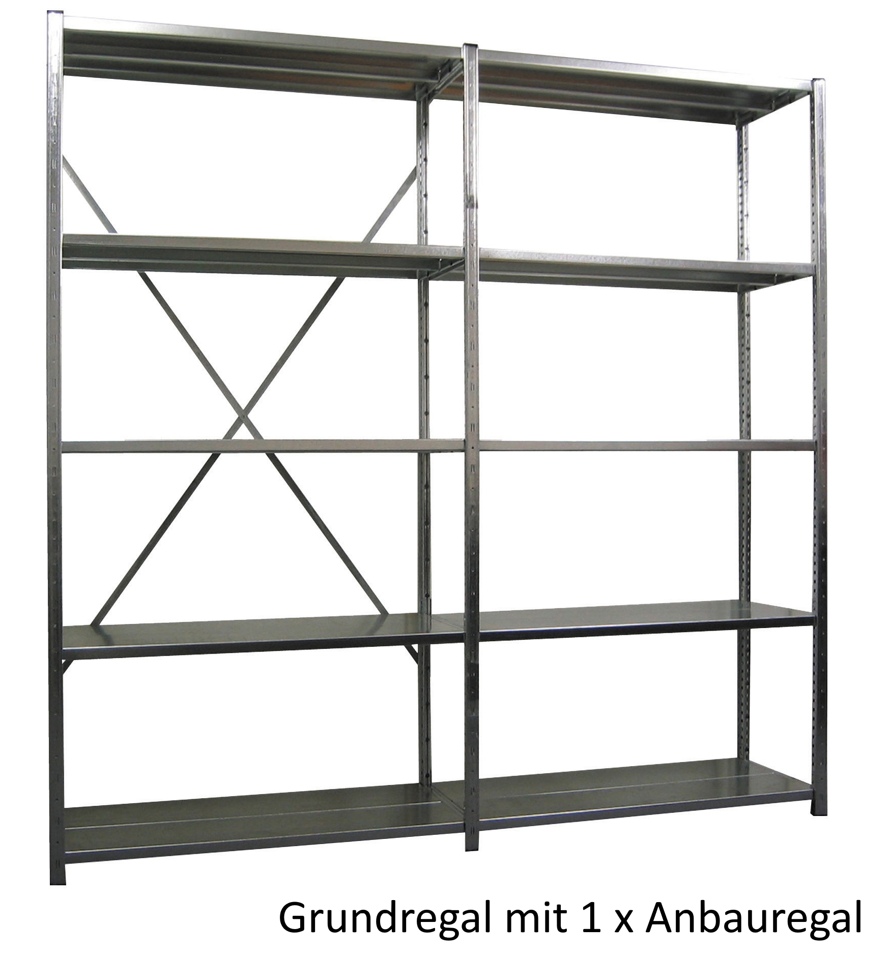 Grundregal 2500x1300x400, mit 5 Fachböden, à 140 kg