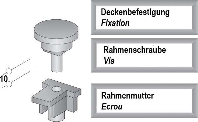 Deckenbefestigung, Deckenbefestigung,