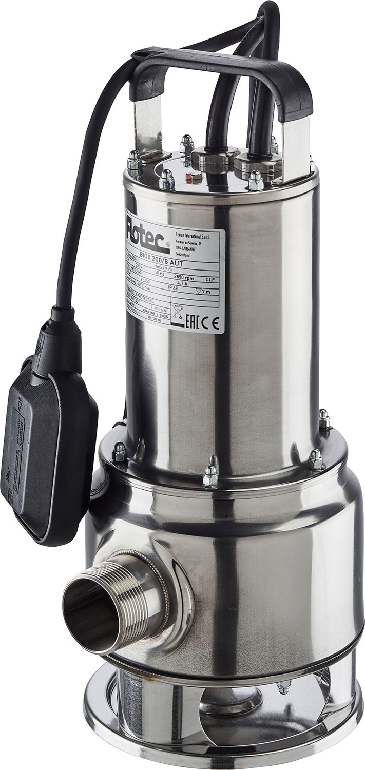Schmutzwasser-Tauchpumpe BIOX 200/8, mit Schwimmerschalter