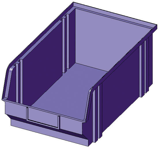 Sichtlagerboxen LK 2 blau, 330 x 210 x 150 mm